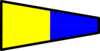 Yellow And Blue Signal Flag Clip Art